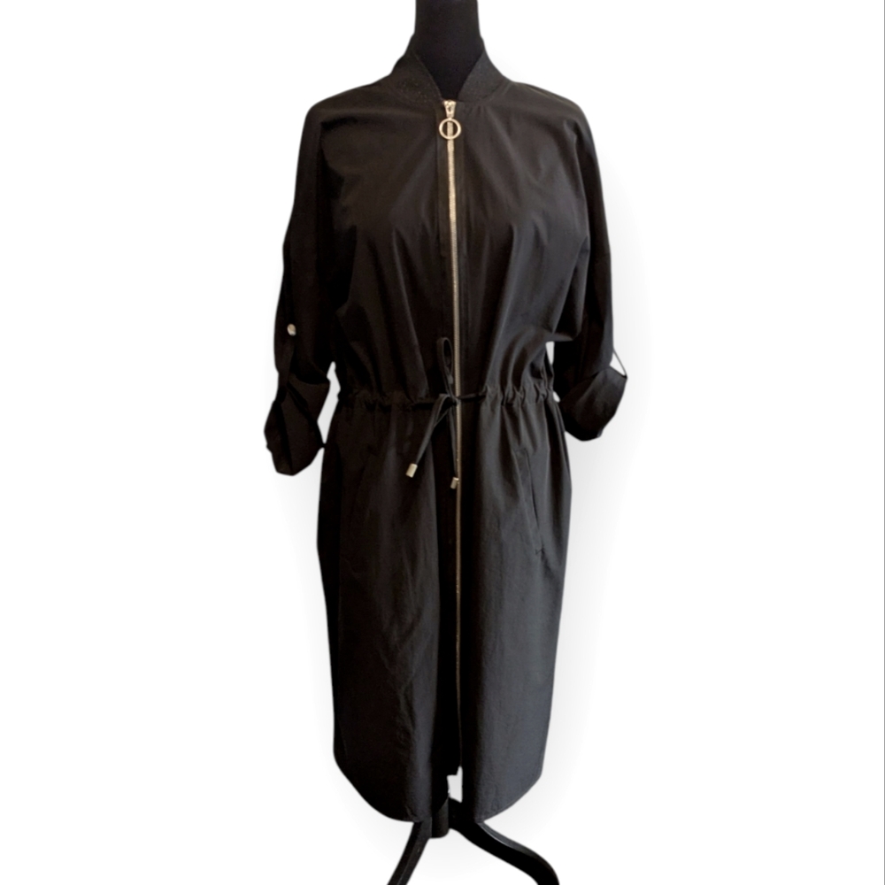 Soaked In Luxury Black Long Dress Or Jacket Size Small